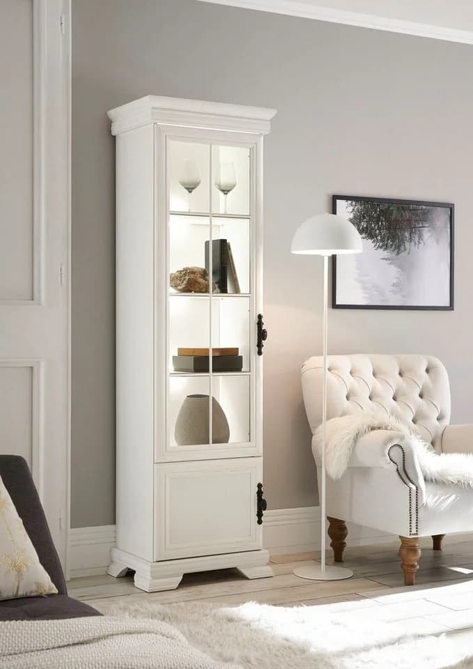 OTTO HOME Royal Vitrine Weiß Pinie Dekor 2 Türen - Bild 2