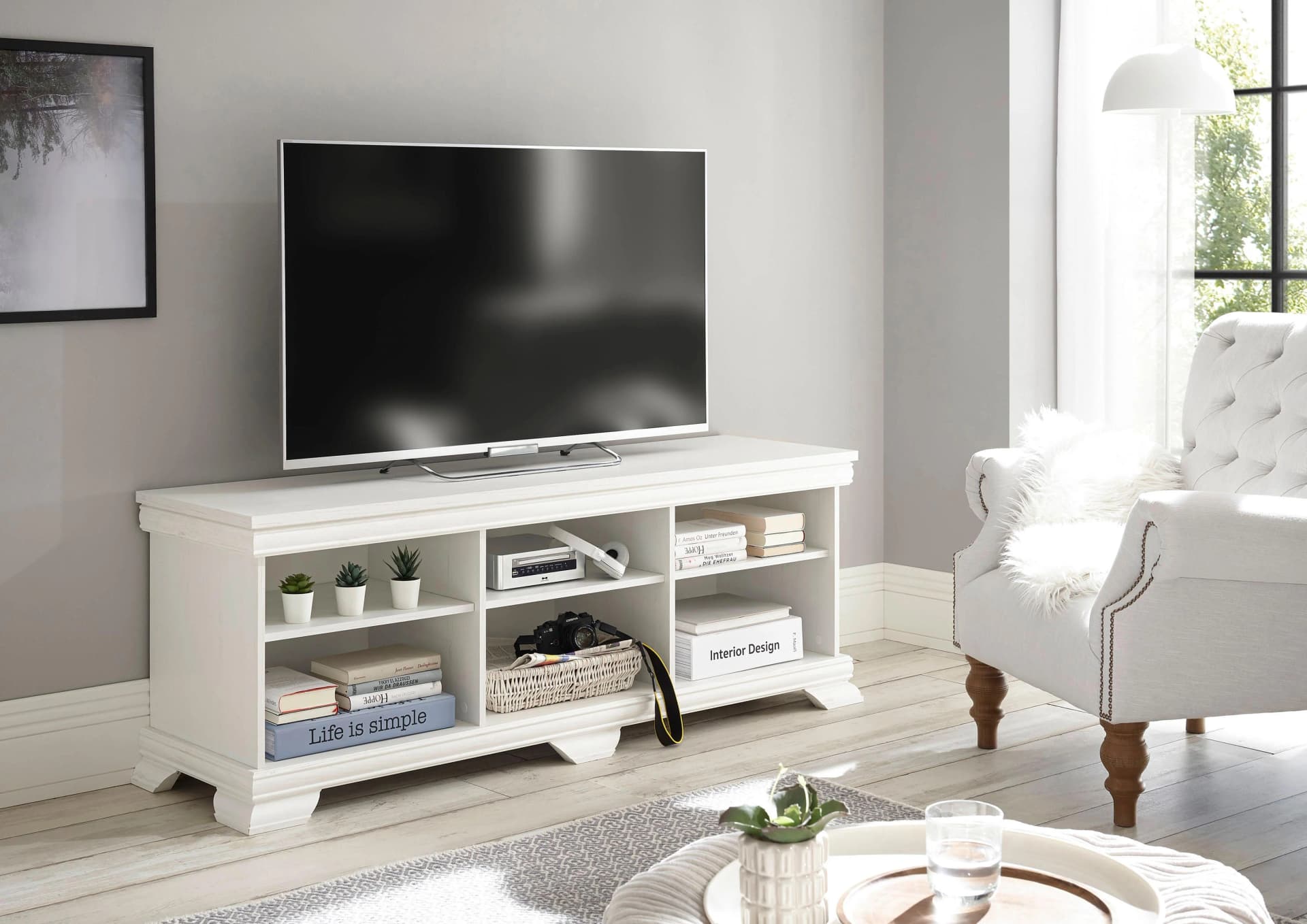 OTTO home Lowboard Royal Weiß Landhausstil