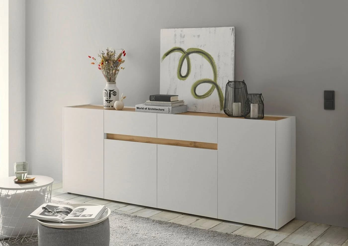 HOME AFFAIRE City/Giron Sideboard Weiß Modern FSC-Zertifiziert - Bild 2