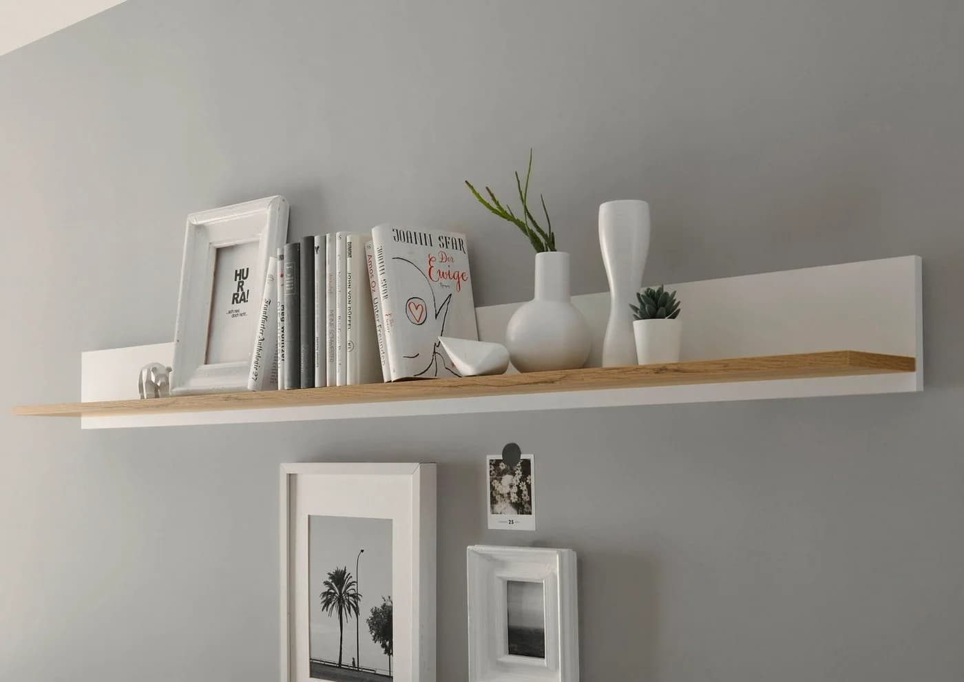 HOME AFFAIRE Wandregal City/Giron Weiß Modernes Wandboard - Bild 2