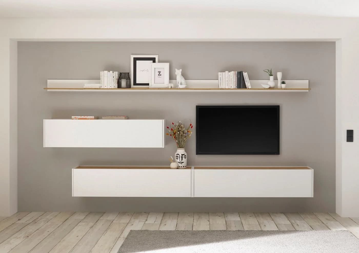 HOME AFFAIRE Wandregal City/Giron Weiß Modernes Wandboard - Bild 4