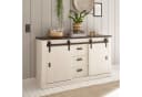 Sideboard HOME AFFAIRE SHERWOOD Weiß Pinie Dekor 3 Schubladen 2 Türen Bild 2