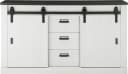 Sideboard HOME AFFAIRE SHERWOOD Weiß Pinie Dekor 3 Schubladen 2 Türen Bild 3