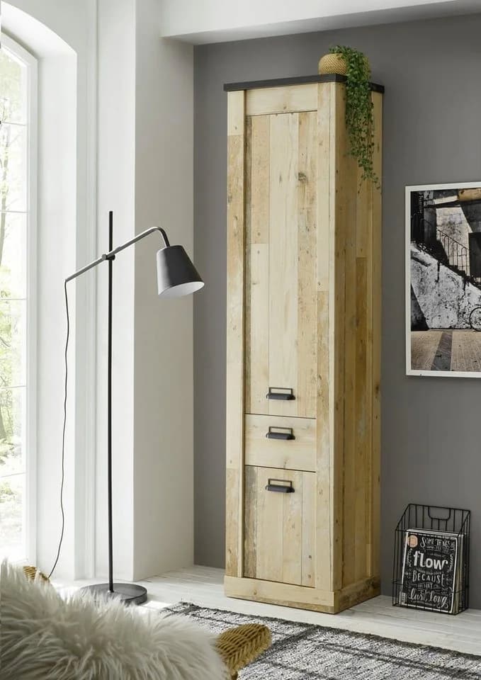 HOME AFFAIRE Mehrzweckschrank SHERWOOD Braun Holzoptik Soft-Close
