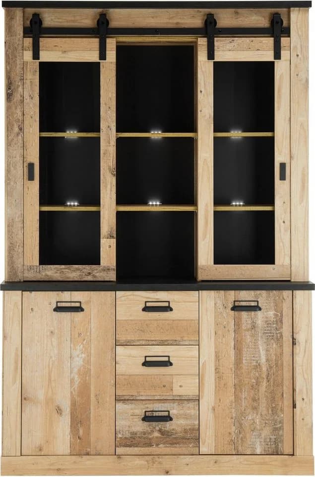 Buffet HOME AFFAIRE SHERWOOD Braun Holzoptik Soft-Close - Bild 3