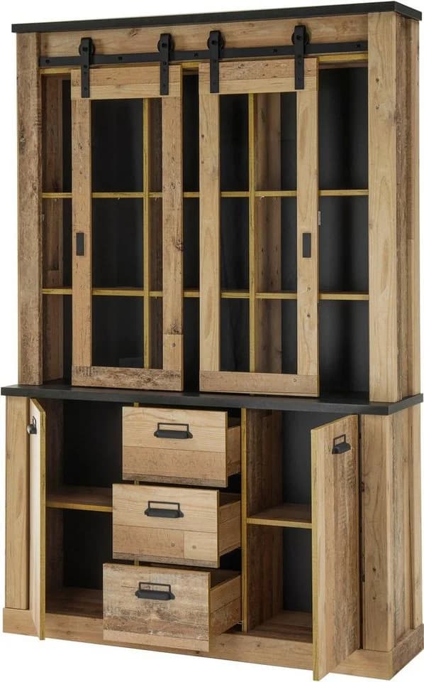 Buffet HOME AFFAIRE SHERWOOD Braun Holzoptik Soft-Close - Bild 4