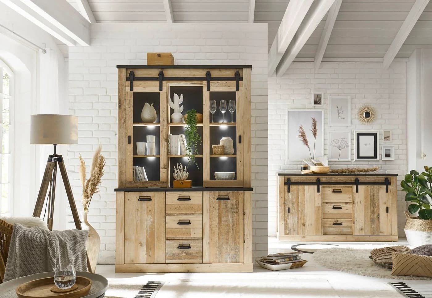 Buffet HOME AFFAIRE SHERWOOD Braun Holzoptik Soft-Close - Bild 5