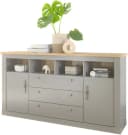 HOME AFFAIRE Sideboard CHAMBORD Grau 3 Schubladen 2 Türen Bild 2