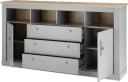 HOME AFFAIRE Sideboard CHAMBORD Grau 3 Schubladen 2 Türen Bild 3