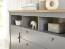 HOME AFFAIRE Sideboard CHAMBORD Grau 3 Schubladen 2 Türen Bild 4