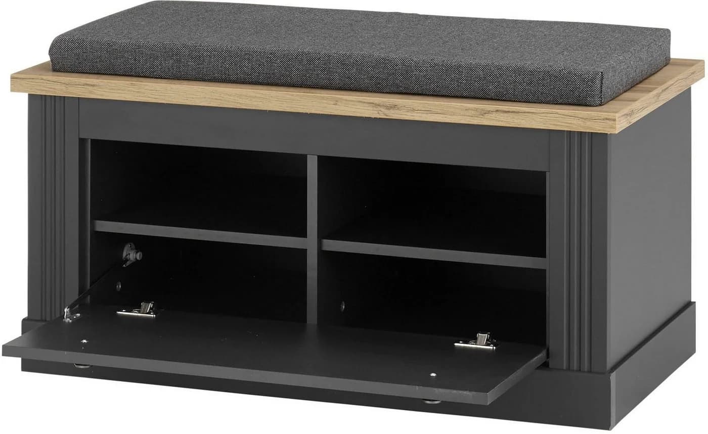 OTTO HOME WESTMINSTER Sitzbank Grau mit Stauraum und Sitzkissen - Bild 4
