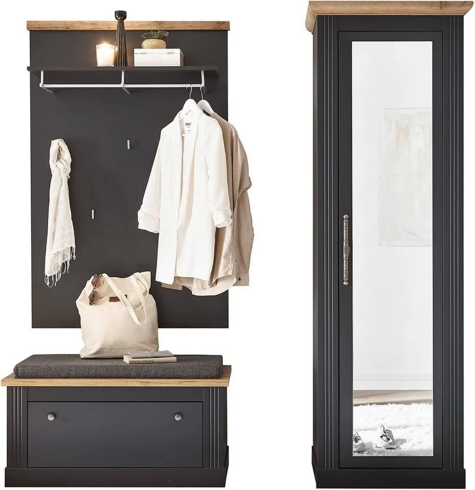 OTTO HOME Garderoben-Set WESTMINSTER Grau Landhausstil - Bild 2