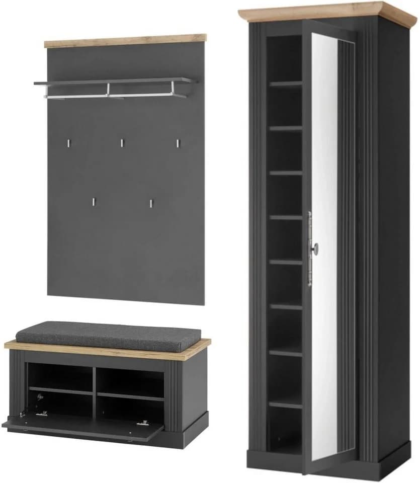OTTO HOME Garderoben-Set WESTMINSTER Grau Landhausstil - Bild 3