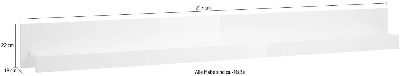 HOME AFFAIRE Wandboard Carat Weiß Hochglanz Modernes Hängeregal - Bild 2