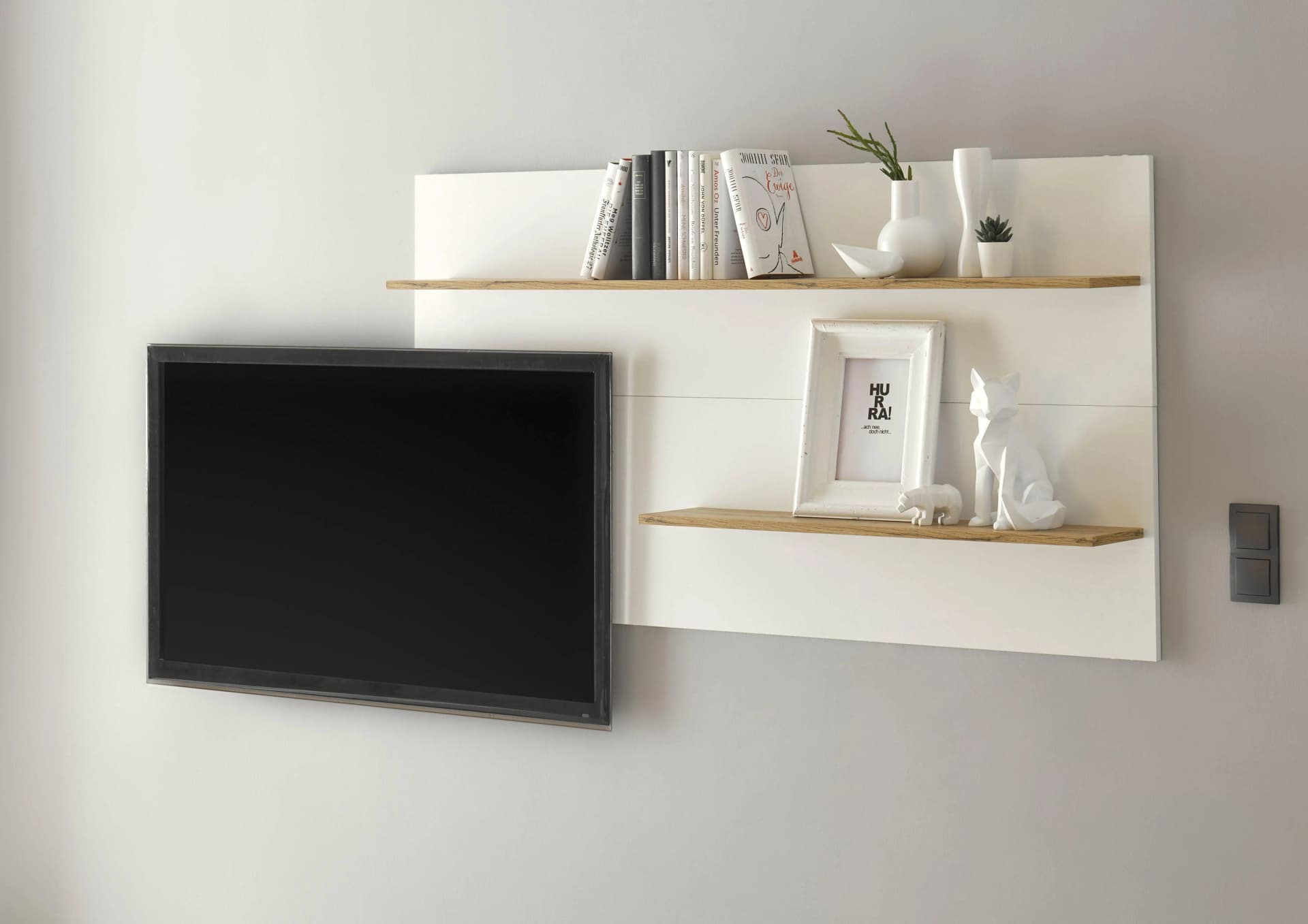 HOME AFFAIRE Wandregal City/Giron Weiß Modernes Wandboard