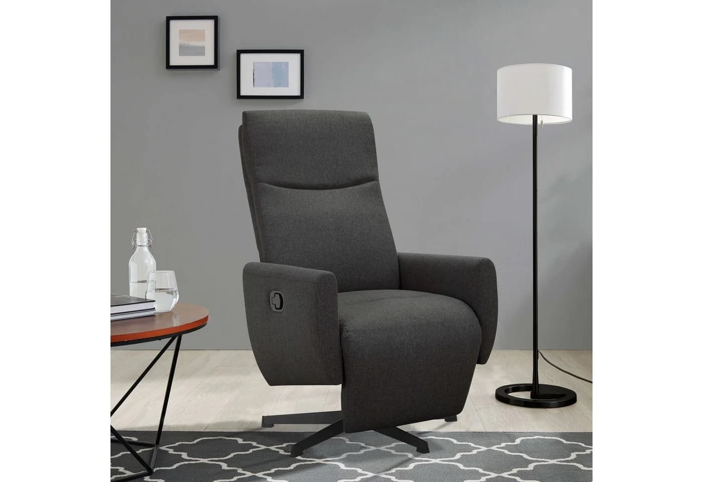 HOME AFFAIRE Relaxsessel Kilvo mit Dreh- und Relaxfunktion Anthrazit
