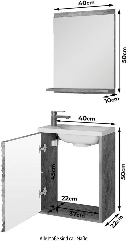 WELLTIME Badmöbel-Set Canada Schwarz mit Soft-Close - Bild 4