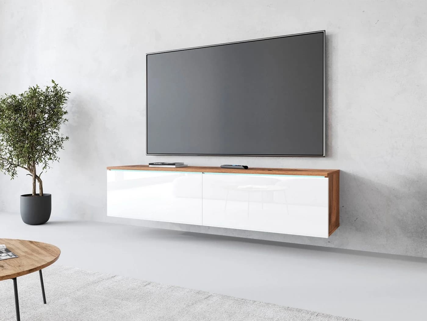 HOME AFFAIRE Lowboard D Weiß Hochglanz Modernes TV-Board - Bild 5