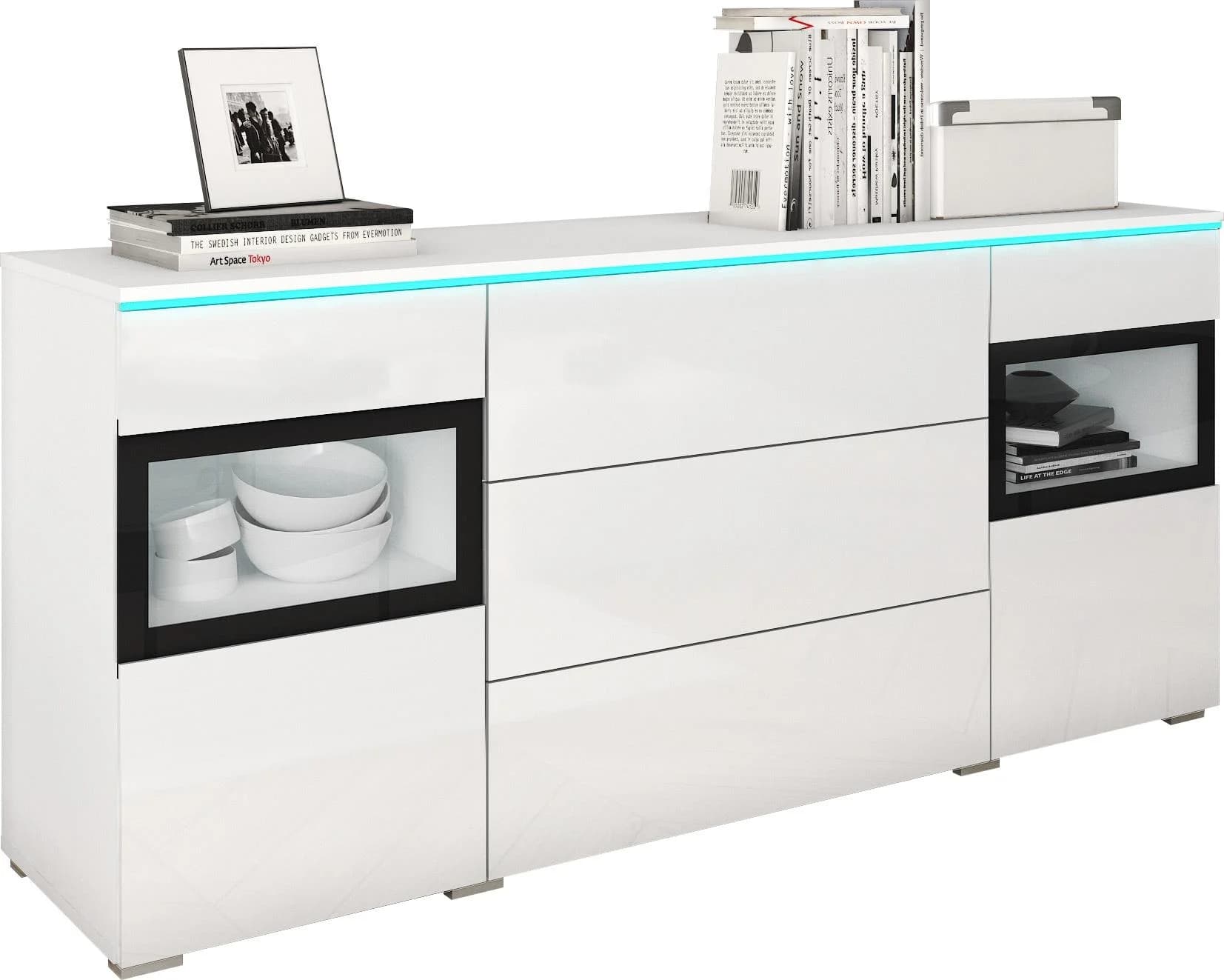 HOME AFFAIRE Sideboard VERA Weiß Hochglanz Modern - Bild 5