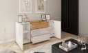 HOME AFFAIRE Sideboard BERLIN Weiß Matt Eichefarben Wotan Modern Bild 3