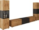 HOME AFFAIRE Wohnwand BERLIN III Schwarz Eiche Modern Bild 2