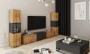HOME AFFAIRE Wohnwand BERLIN III Schwarz Eiche Modern Bild 3