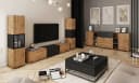 HOME AFFAIRE Wohnwand BERLIN III Schwarz Eiche Modern Bild 5