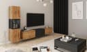 HOME AFFAIRE Wohnwand Berlin I Vitrine Schwarz Matt Modern Bild 1