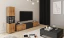 HOME AFFAIRE Wohnwand Berlin I Vitrine Schwarz Matt Modern Bild 4