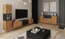 HOME AFFAIRE Wohnwand Berlin I Vitrine Schwarz Matt Modern Bild 5