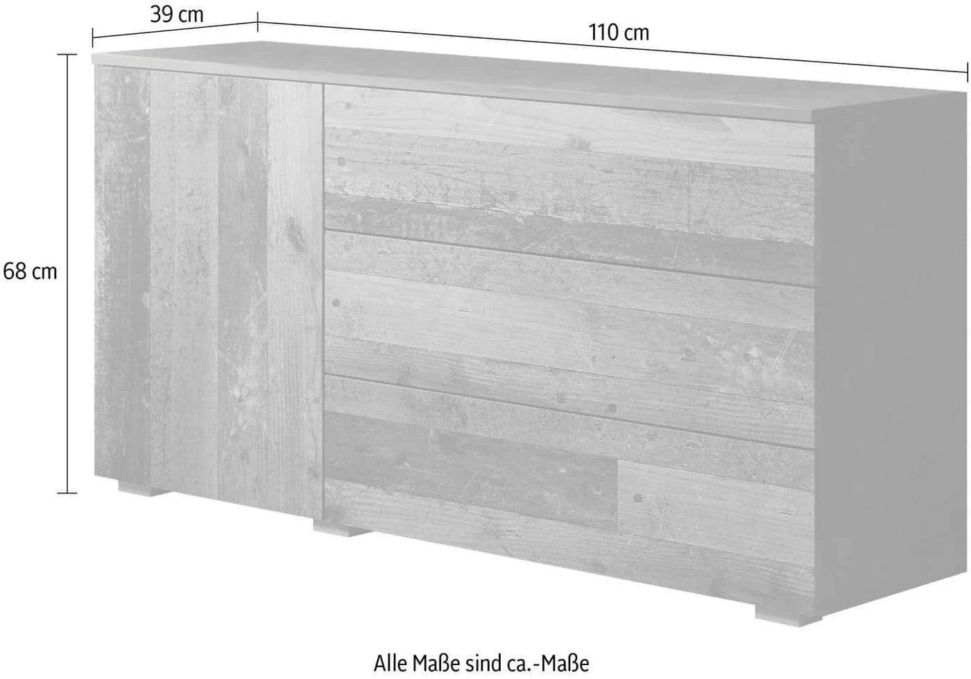 OTTO HOME Sideboard PARIS Schwarz Kastanien Modern - Bild 5