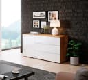 OTTO HOME Sideboard PARIS Weiß Eichefarben Modern Push-to-open Bild 1