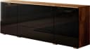 OTTO home Sideboard PARIS 150cm Breite Grifflose Kommode Braun/Schwarz Bild 2