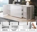 OTTO home Sideboard PARIS 150cm Breite Grifflose Kommode Braun/Schwarz Bild 3