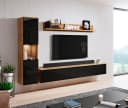 OTTO HOME Wohnwand PARIS Schwarz Kastanien Hochglanz Bild 1