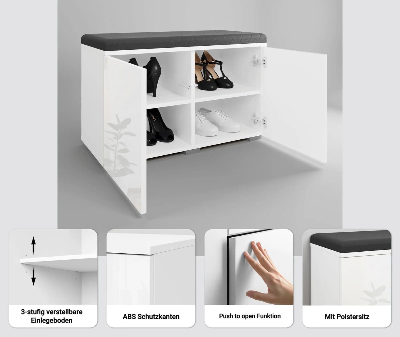 OTTO home Sitzbank Paris mit Sitzkissen und Stauraum - Bild 3