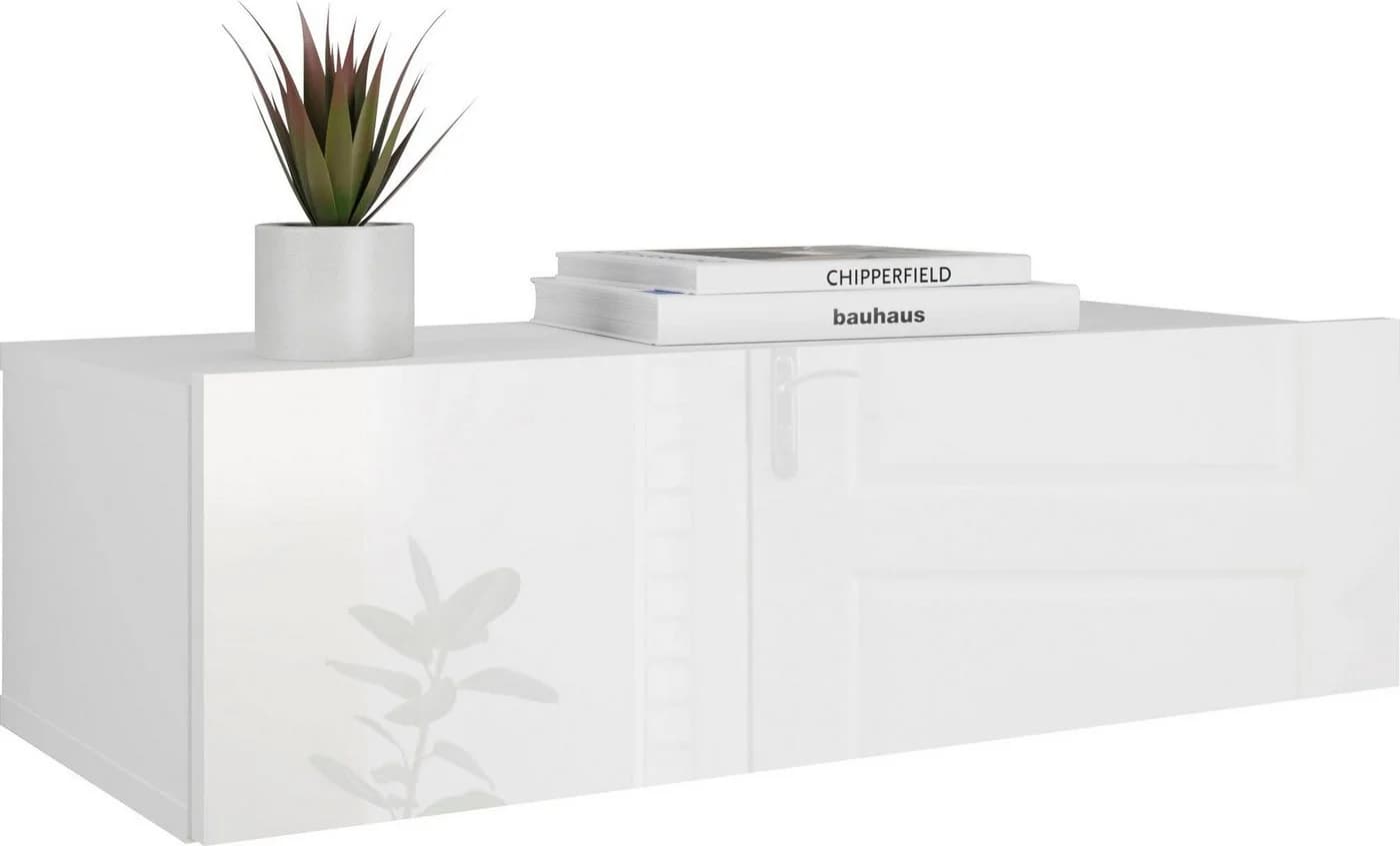 OTTO home Wandschrank Paris Weiß Matt/Hochglanz Grifflos