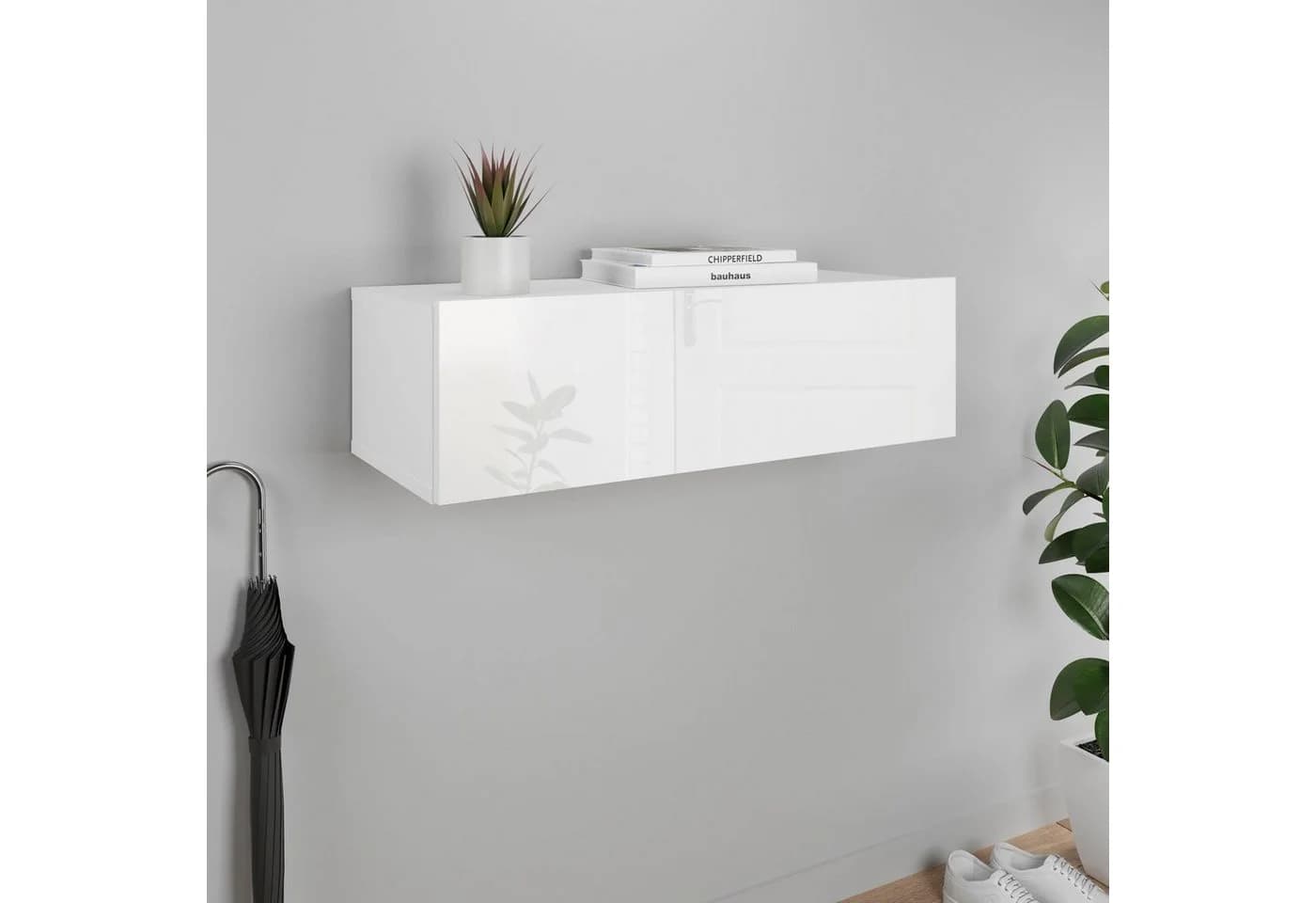 OTTO home Wandschrank Paris Weiß Matt/Hochglanz Grifflos - Bild 2