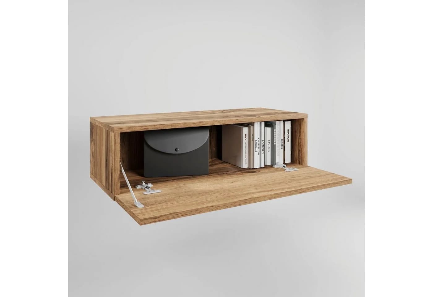 OTTO home Wandschrank Paris 70 cm - Grifflos Braun Holzwerkstoff - Bild 4
