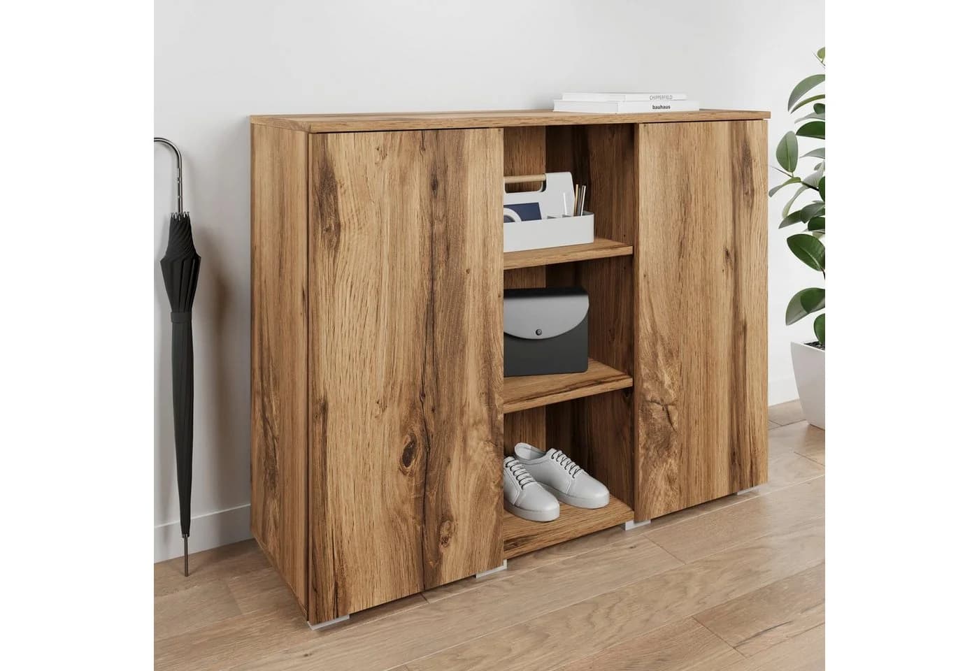 OTTO HOME Paris Schuhkommode Braun 100 cm - Bild 2