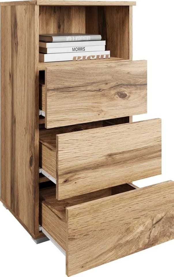 OTTO HOME Paris Mehrzweckschrank 3 Schubladen Braun - Bild 3