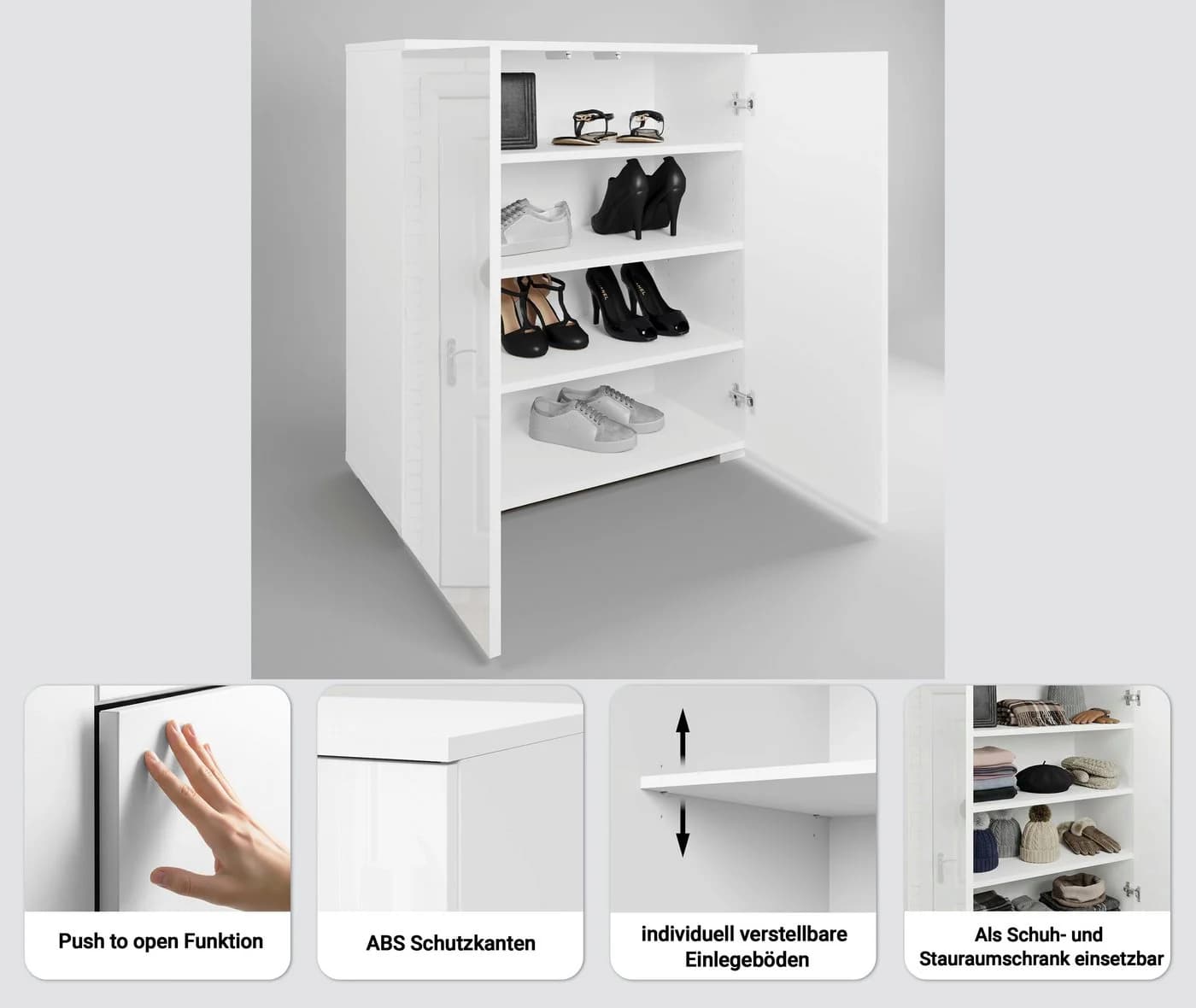 OTTO HOME Paris Schuhkommode 2 Türen Braun - Bild 3
