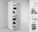 OTTO home Schuhschrank Paris 2-türig Weiß Matt/Hochglanz Push-to-open Bild 3