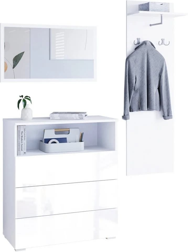 OTTO HOME Garderoben-Set PARIS TOKYO Weiß Matt/Hochglanz