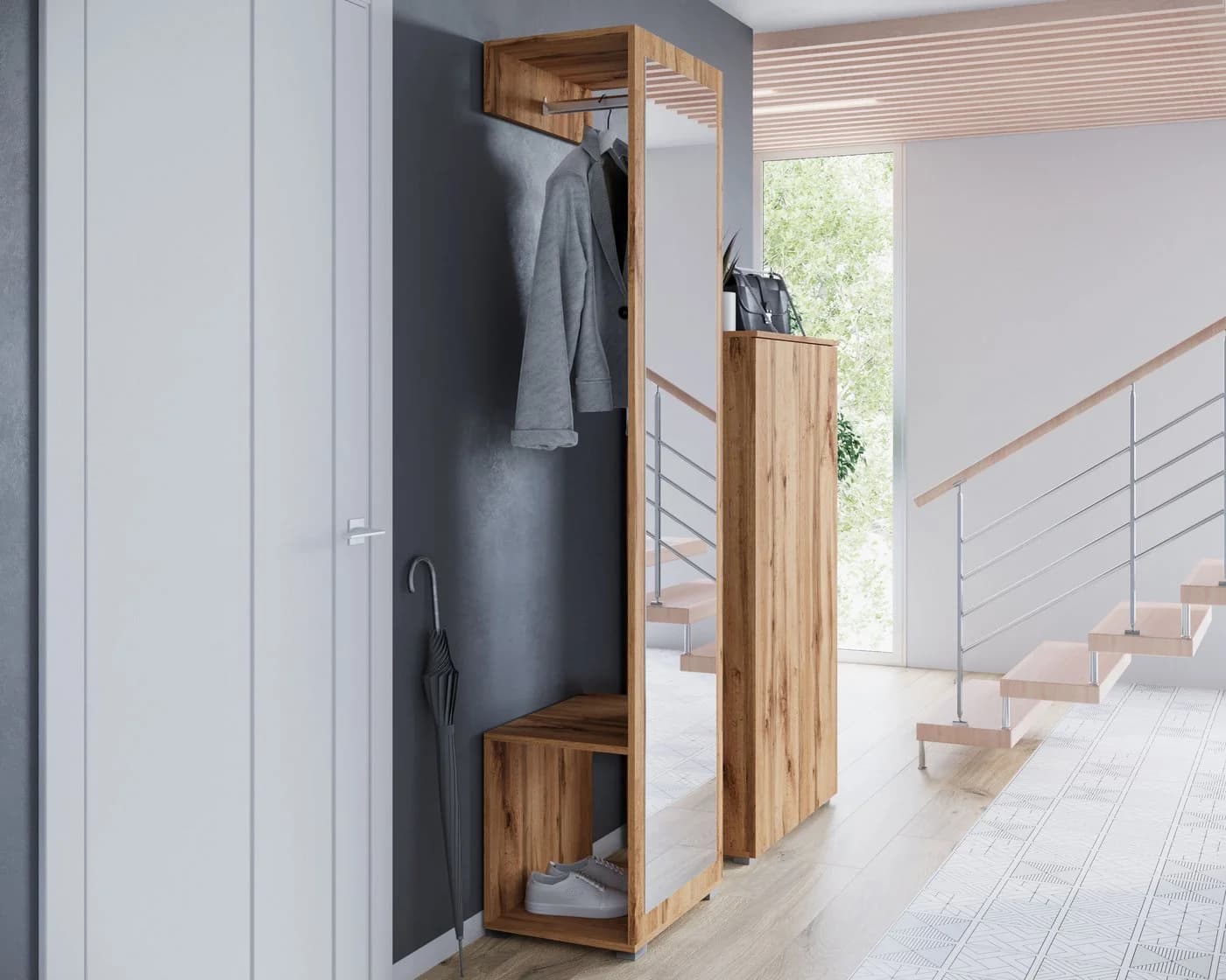 OTTO HOME Garderoben-Set PARIS/ TOKYO Braun Grifflos mit Spiegel - Bild 5