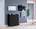 OTTO HOME Garderoben-Set PARIS TOKYO Schwarz mit Spiegel Bild 1