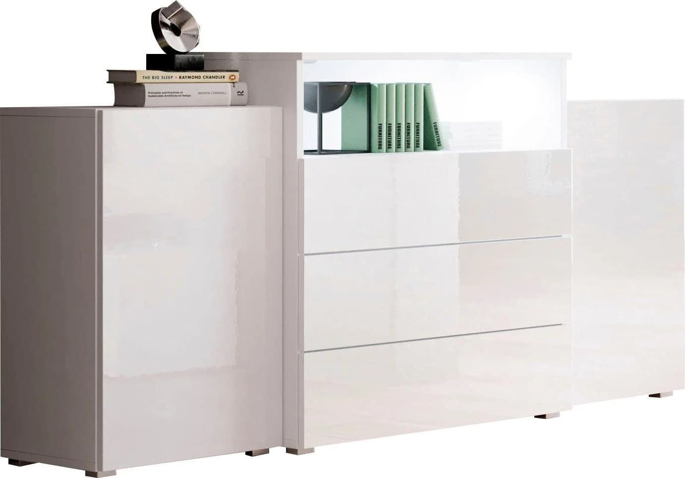 Sideboard HOME AFFAIRE URBAN III Weiß Hochglanz Modern - Bild 2