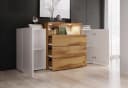HOME AFFAIRE Sideboard URBAN III Weiß Eiche Wotan Modern Bild 1