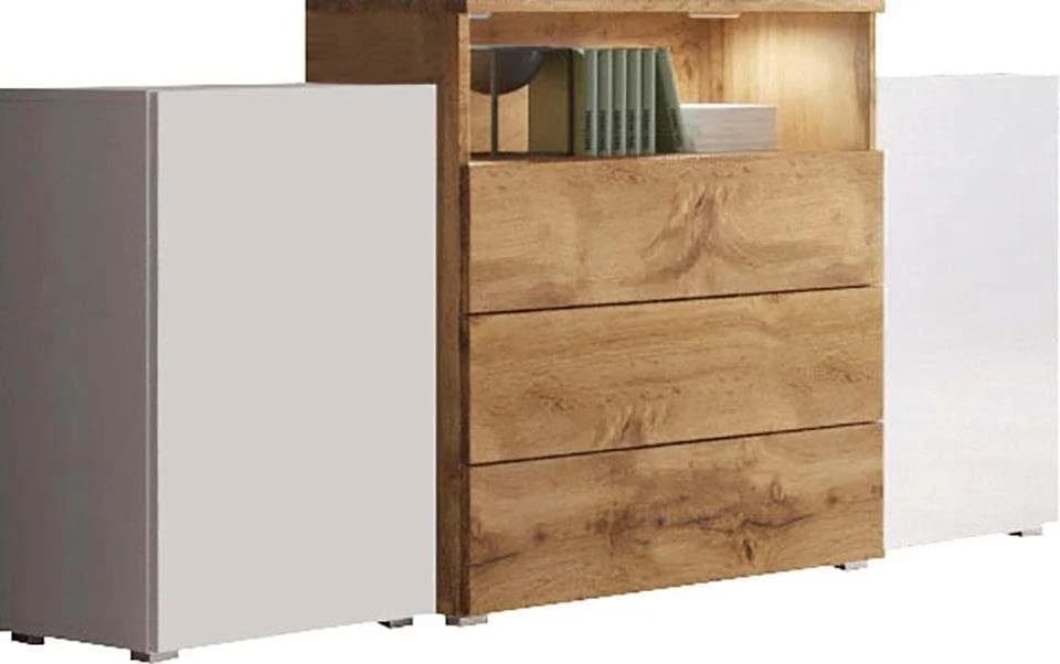 HOME AFFAIRE Sideboard URBAN III Weiß Eiche Wotan Modern - Bild 2