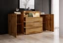 HOME AFFAIRE Sideboard URBAN III Braun Matt Holzoptik Bild 1